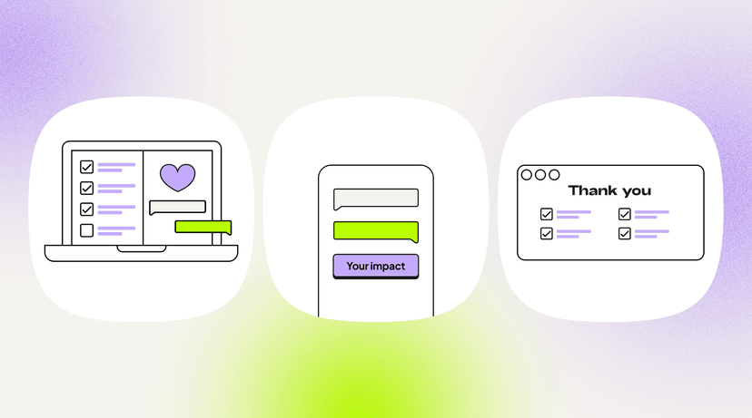 3 interfaces show different user interactions on laptop, mobile and tablet screens